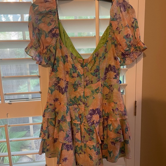 Western Floral Ruffle Romper - Picture 2 of 5